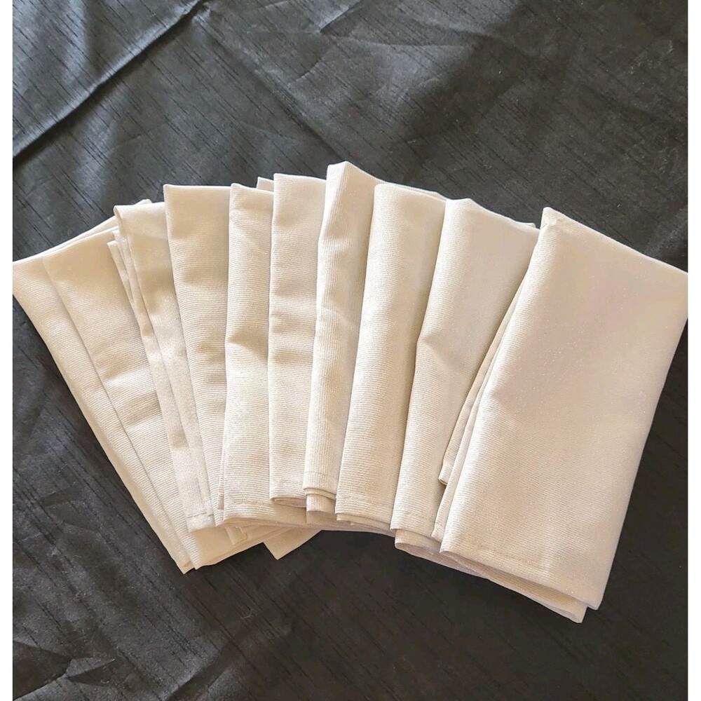 Villeroy & Boch Metallic Windsor Napkins 18x18 Set of 10 Square Machine Washable